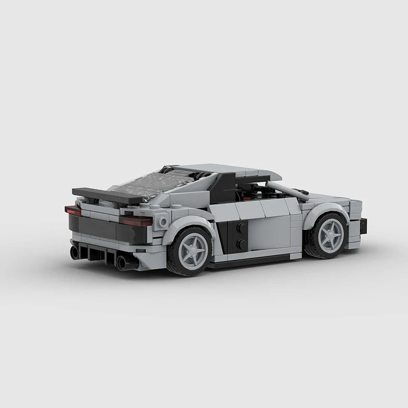 Brick MOC Audi R8 Grey - Brick Car Merchant