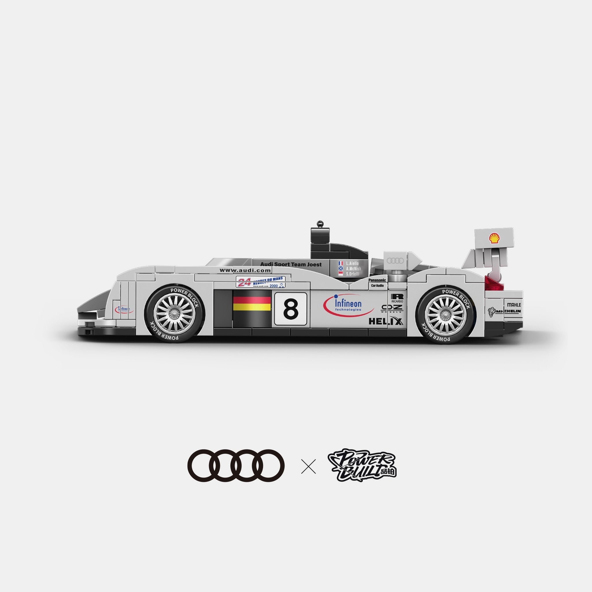 Brick MOC Audi R8 Le Mans 2000 - Brick Car Merchant