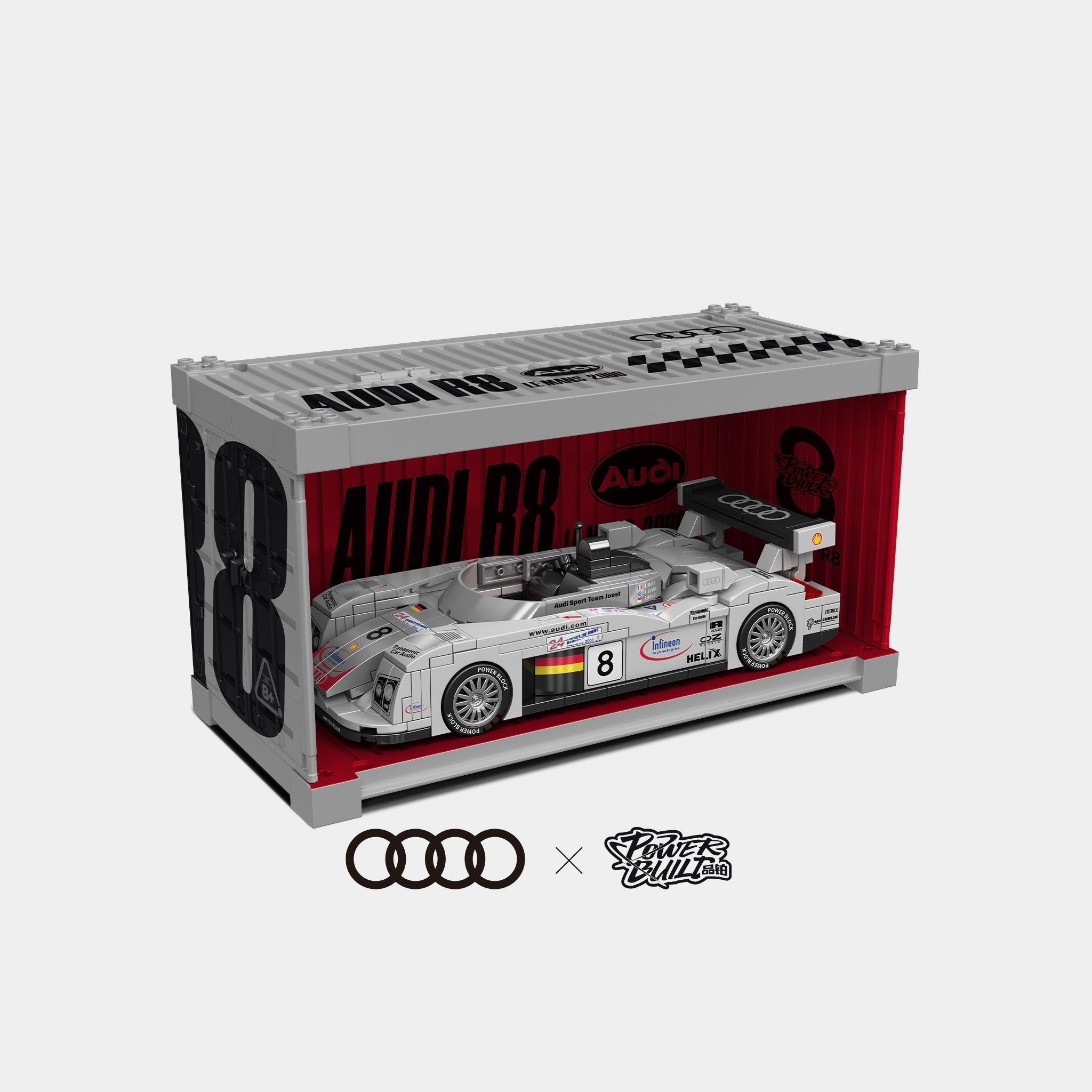 Brick MOC Audi R8 Le Mans 2000 - Brick Car Merchant