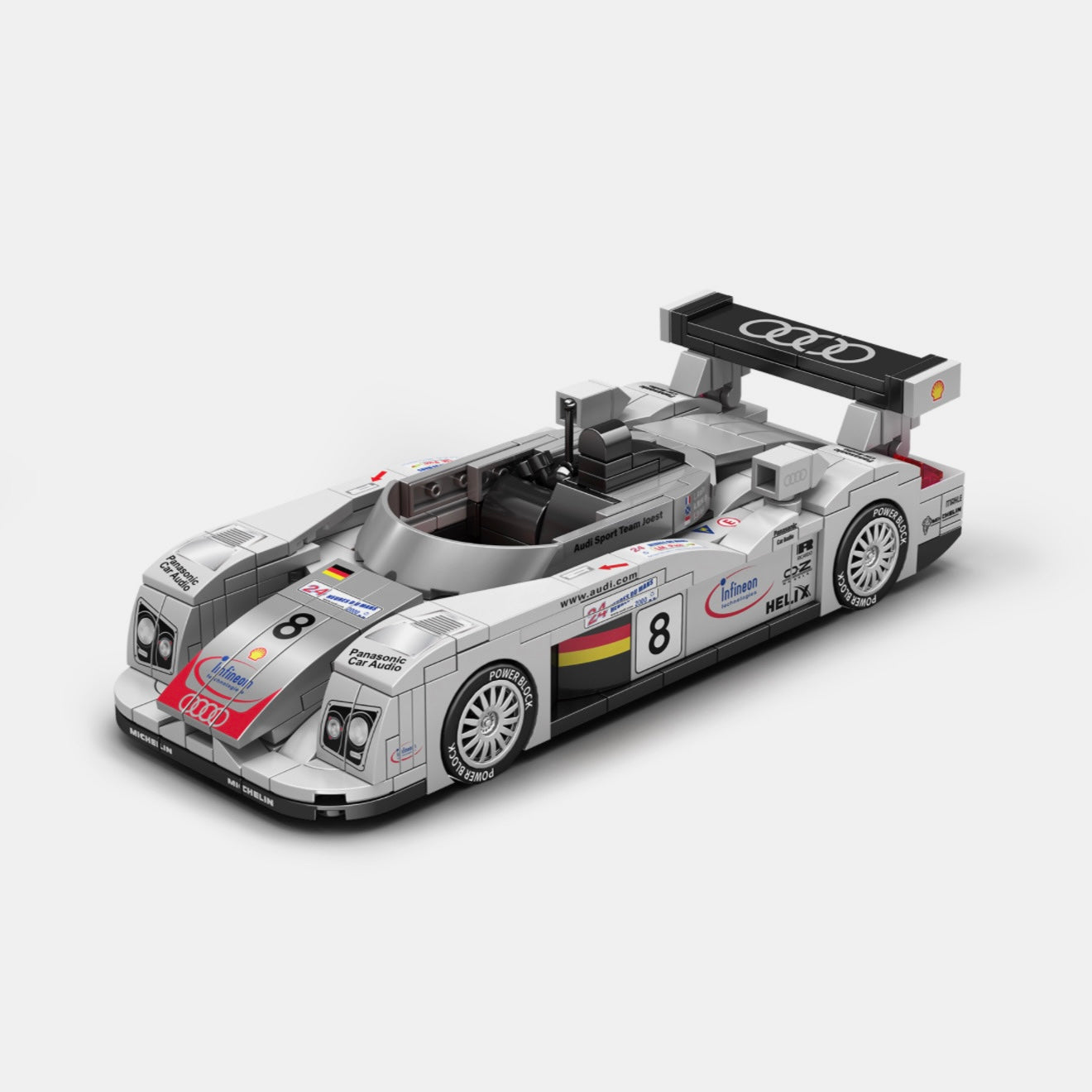 Brick MOC Audi R8 Le Mans 2000 - Brick Car Merchant