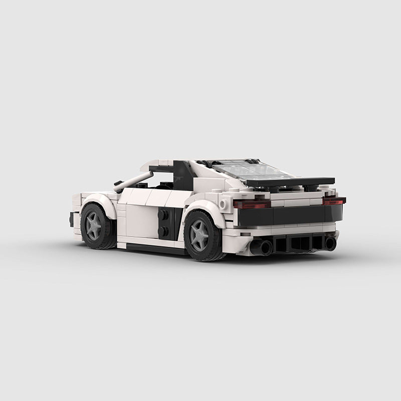 Brick MOC Audi R8 White - Brick Car Merchant