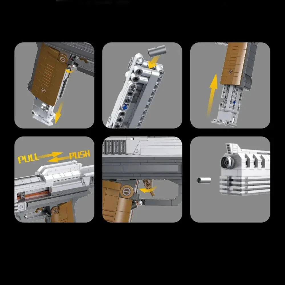 Brick MOC Auto-9 Pistol | 899 pcs - Brick Car Merchant