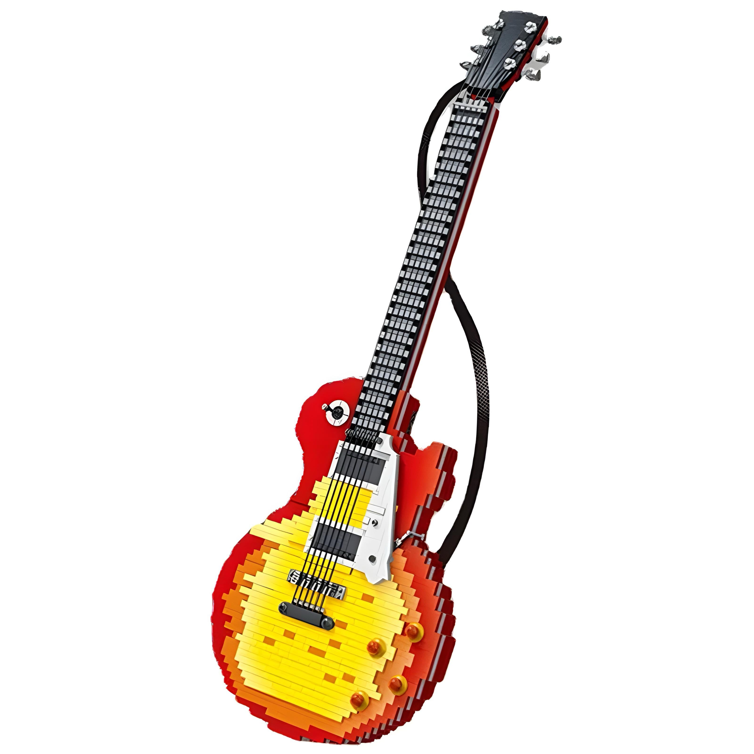 LEGO MOC 1:1 Scale Electric Guitar | 2502pcs - Brick Car Merchant
