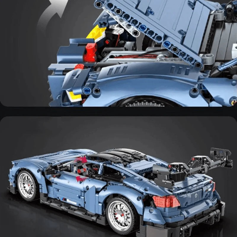 Brick MOC BMW M4 CSL DTM | Remote Control, Opening Features, 2280 pcs - Brick Car Merchant