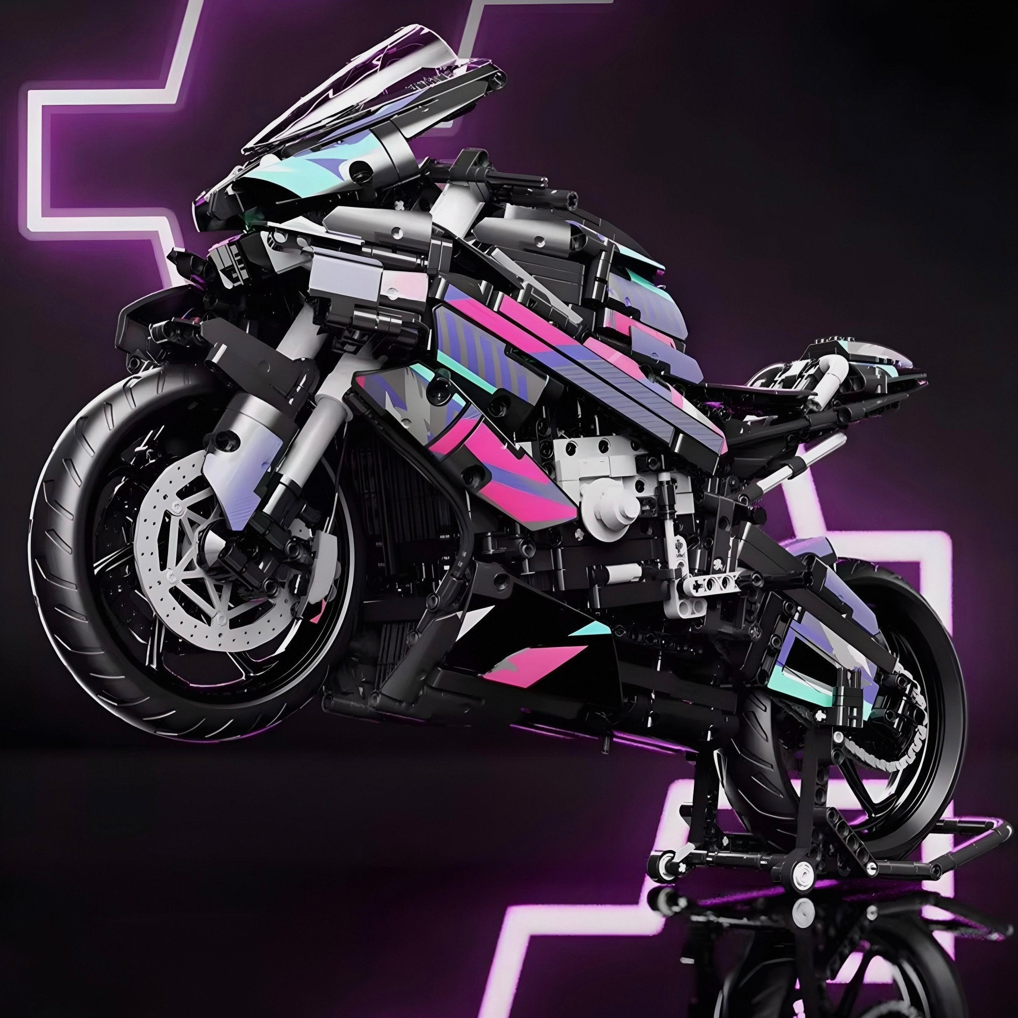 Brick MOC BMW S1000RR Cyberpunk | 2078pcs - Brick Car Merchant