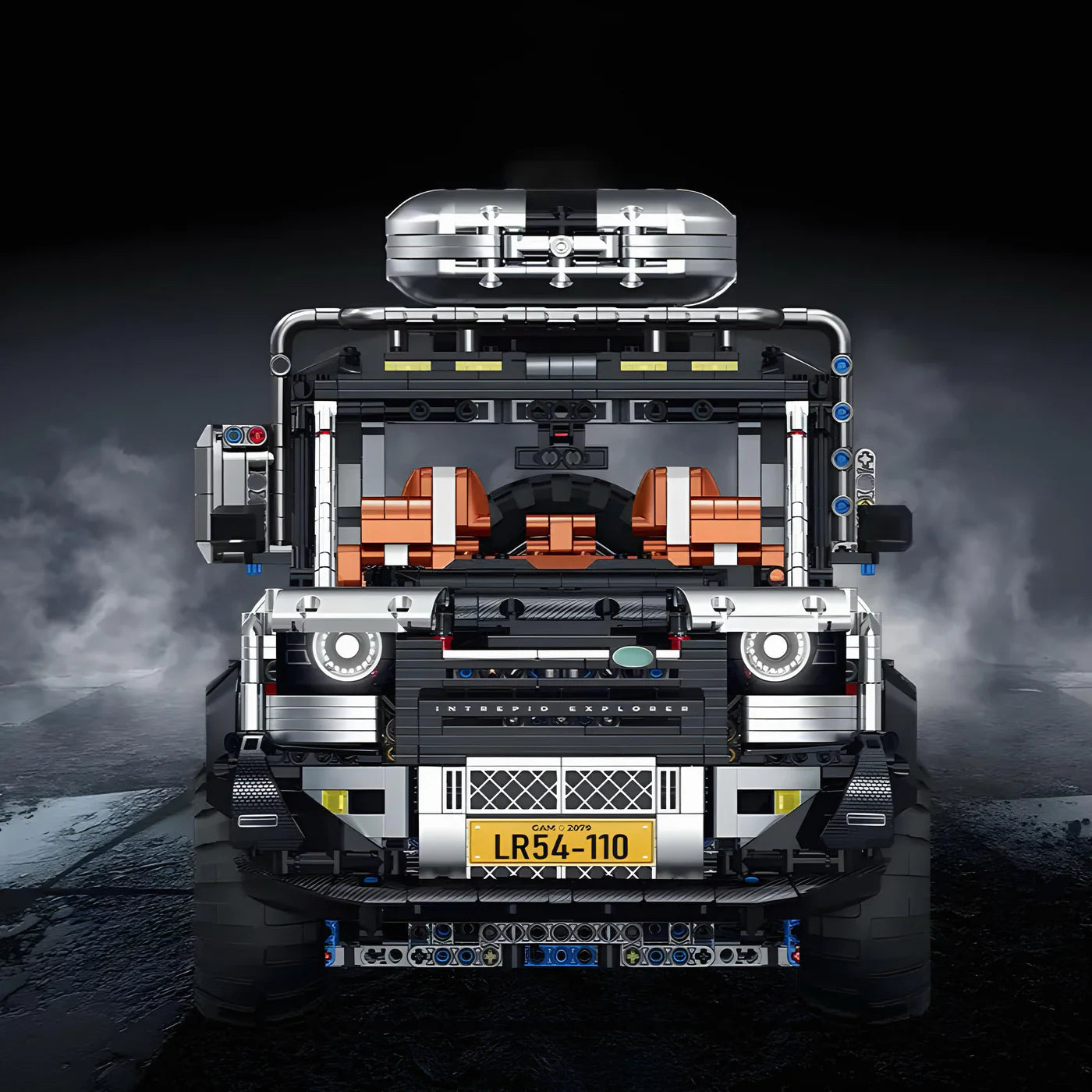 Brick MOC British Defender | Remote Control, Front and Rear Suspension, Opening Features, 5268 pcs - Brick Car Merchant