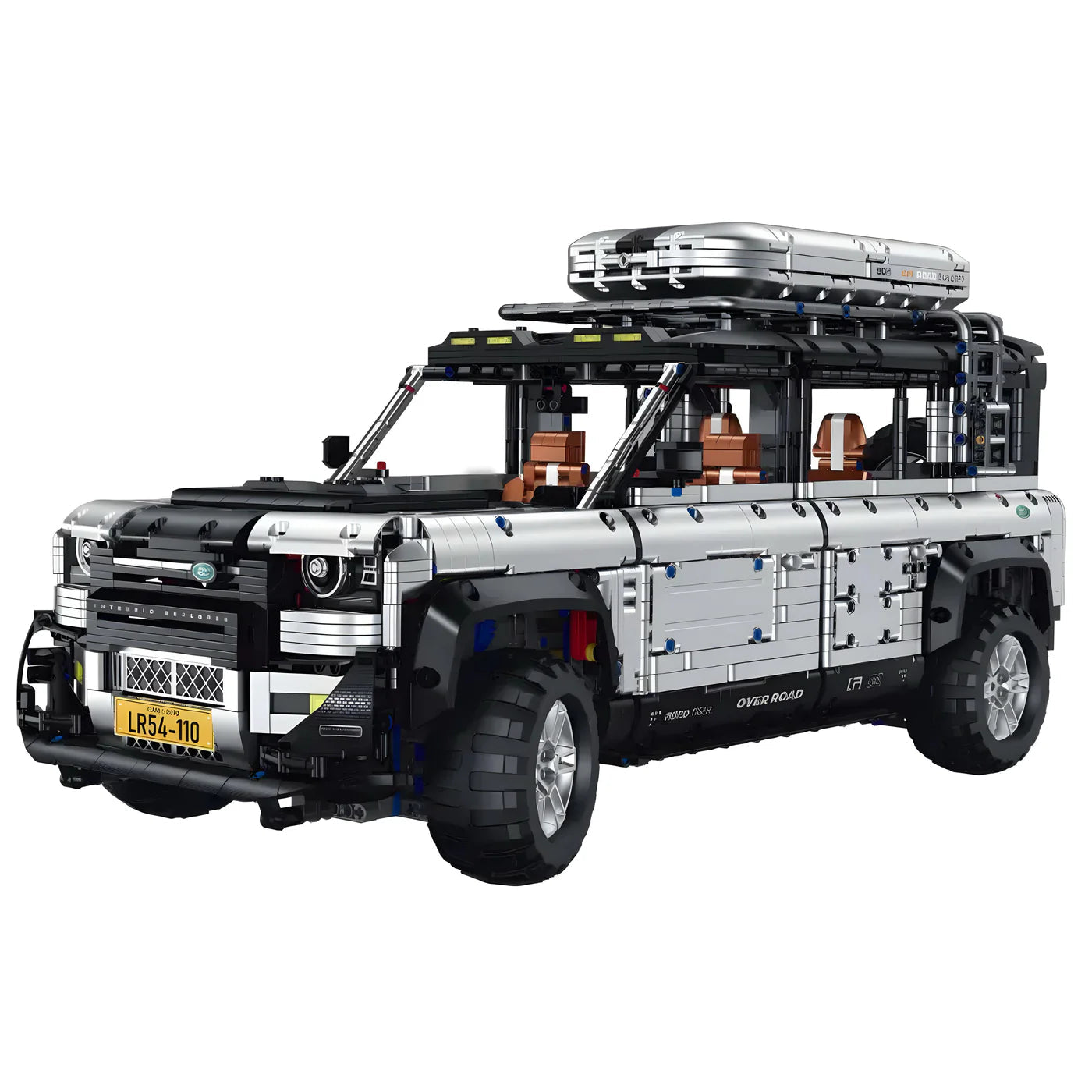 Brick MOC British Defender | Remote Control, Front and Rear Suspension, Opening Features, 5268 pcs - Brick Car Merchant