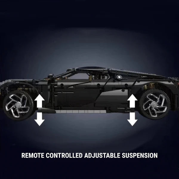 Brick MOC Bugatti Chiron 'Black Mamba' | 4688 pcs - Brick Car Merchant