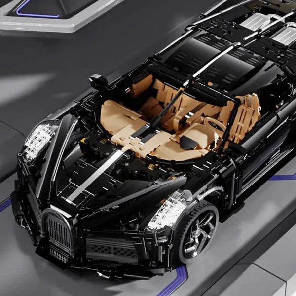 Brick MOC Bugatti Chiron 'Black Mamba' | 4688 pcs - Brick Car Merchant