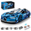 LEGO MOC Bugatti Chiron 'Jet Edition' | Steering, Front and Rear Suspension, Opening Features, Multi Speed Manual Gearbox with Gear Shift, 3686 pcs - Brick Car Merchant