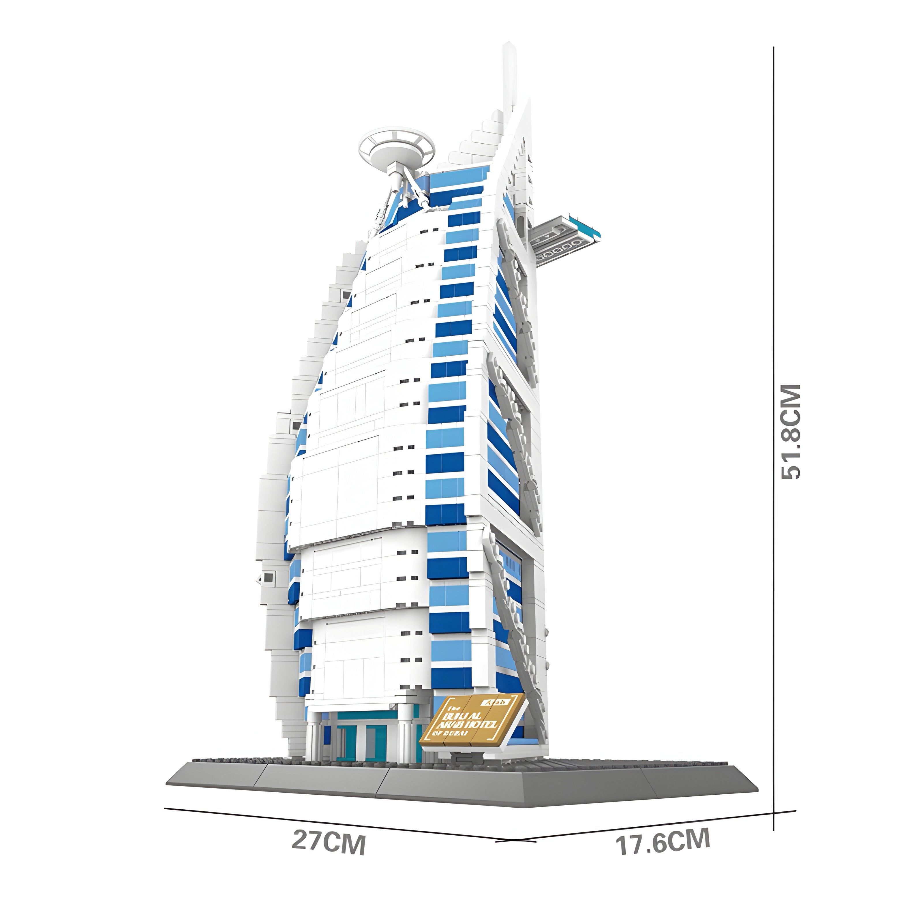 Brick MOC Burj Al Arab | 1370pcs - Brick Car Merchant