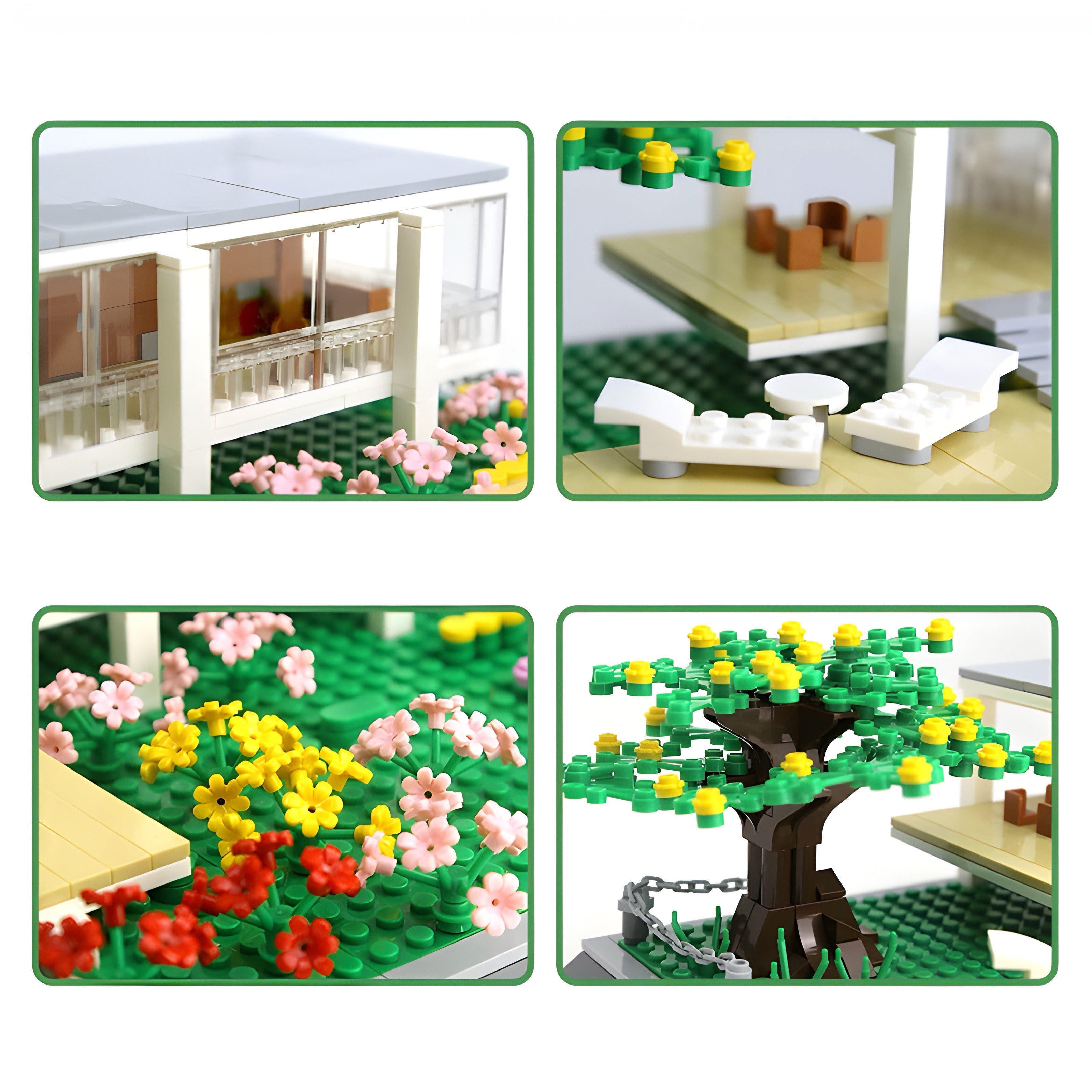 Brick MOC Farnsworth House | 664pcs - Brick Car Merchant