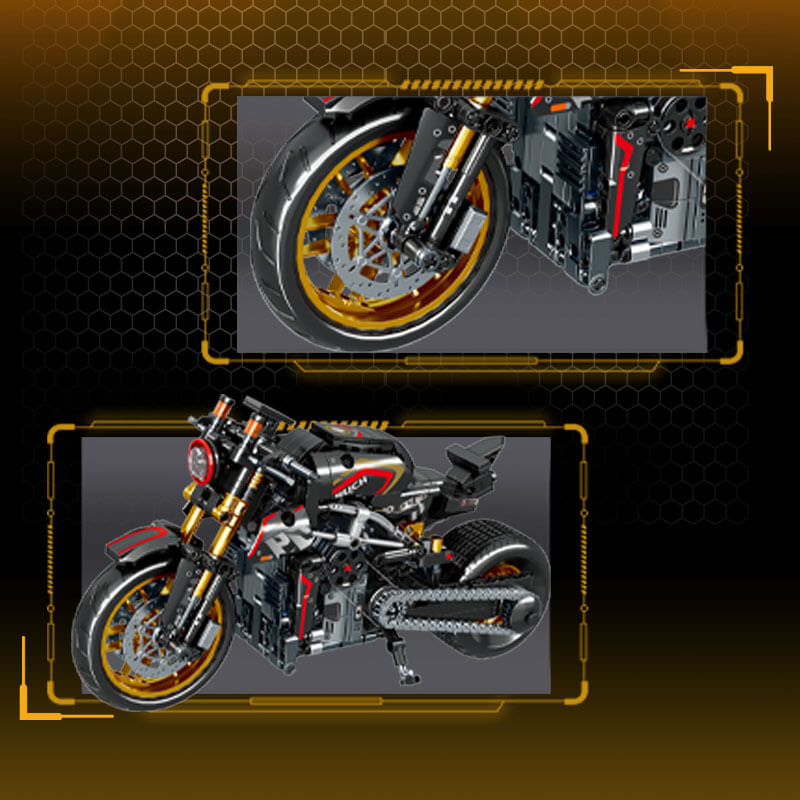Brick MOC Carbon Devil Sport Bike | 770pcs - Brick Car Merchant