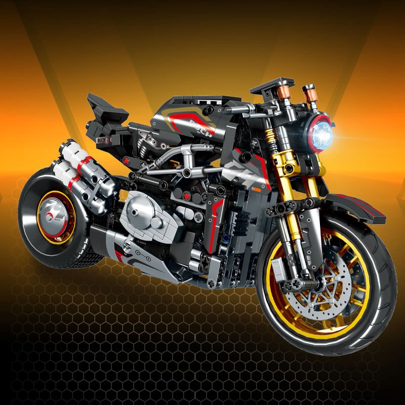 Brick MOC Carbon Naked Streetfighter | 890pcs - Brick Car Merchant