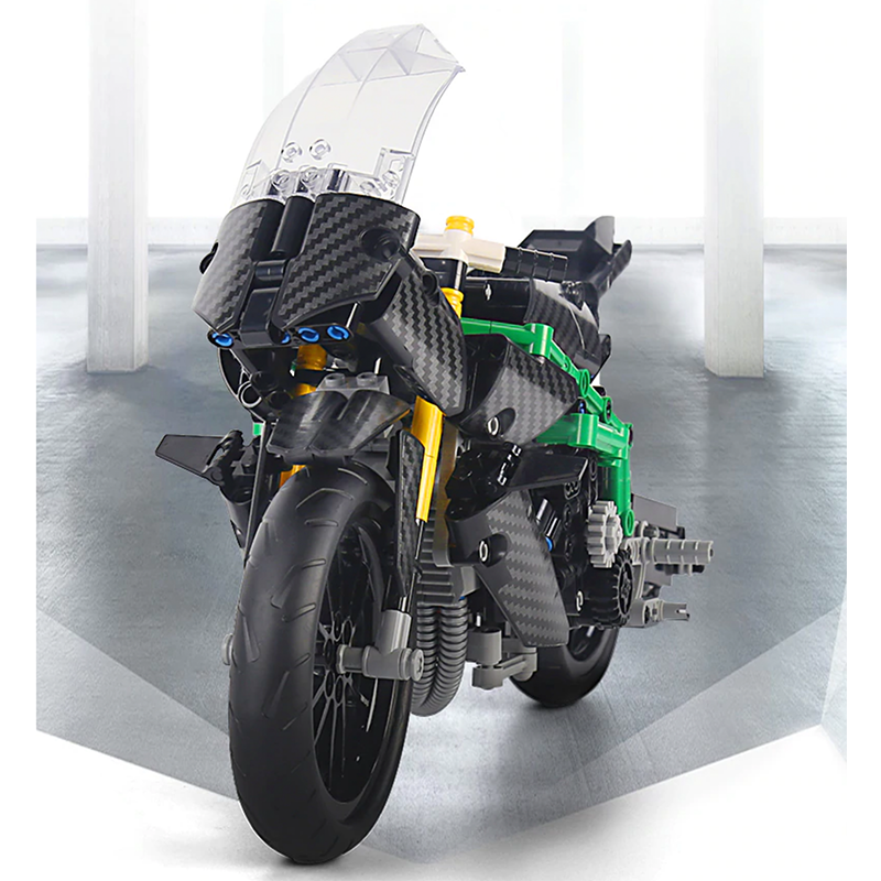 Brick MOC Carbon Performance Motorcycle | 639pcs - Brick Car Merchant
