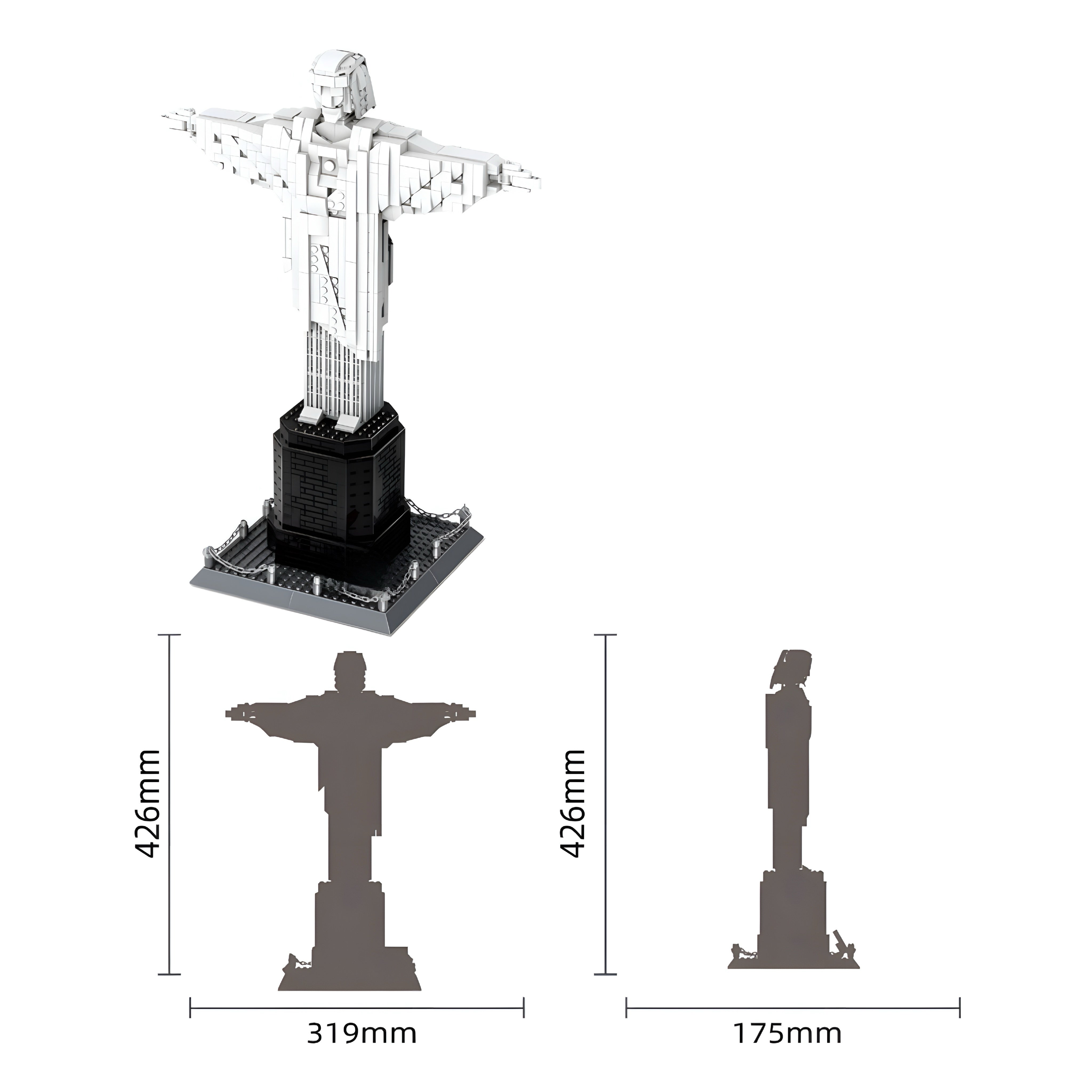Brick MOC Christ the Redeemer | 974pcs - Brick Car Merchant