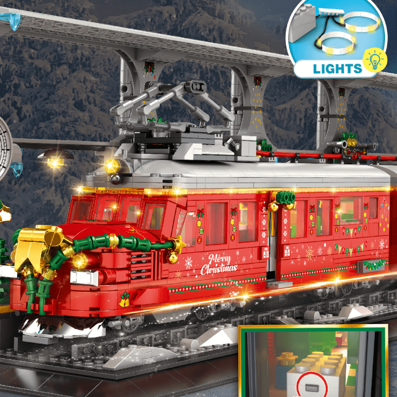 Brick MOC Christmas Train Set | 2821pcs - Brick Car Merchant