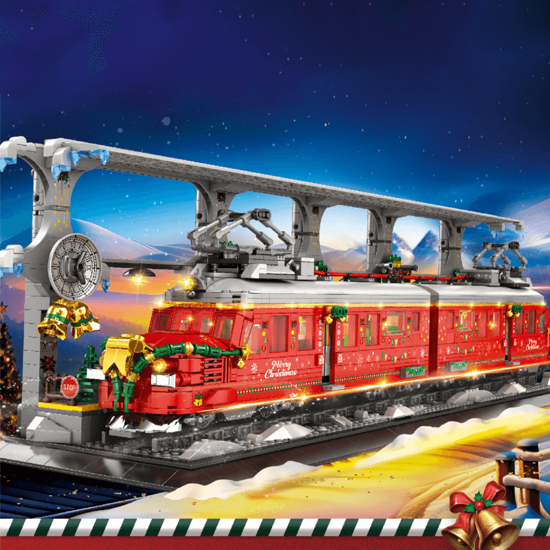 Brick MOC Christmas Train Set | 2821pcs - Brick Car Merchant