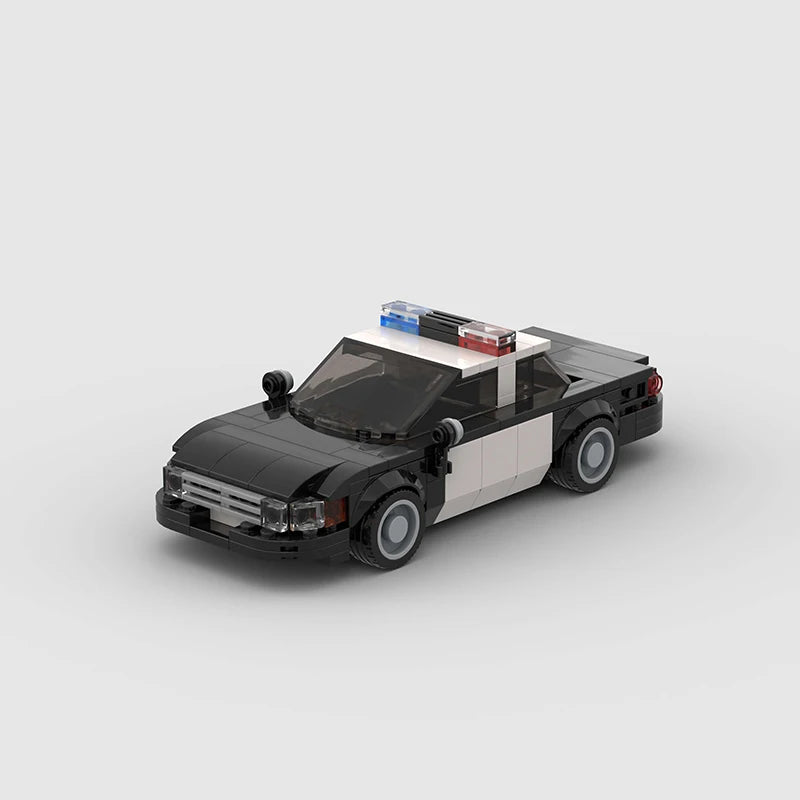 Brick MOC Classic Police Patrol Car - Brick Car Merchant