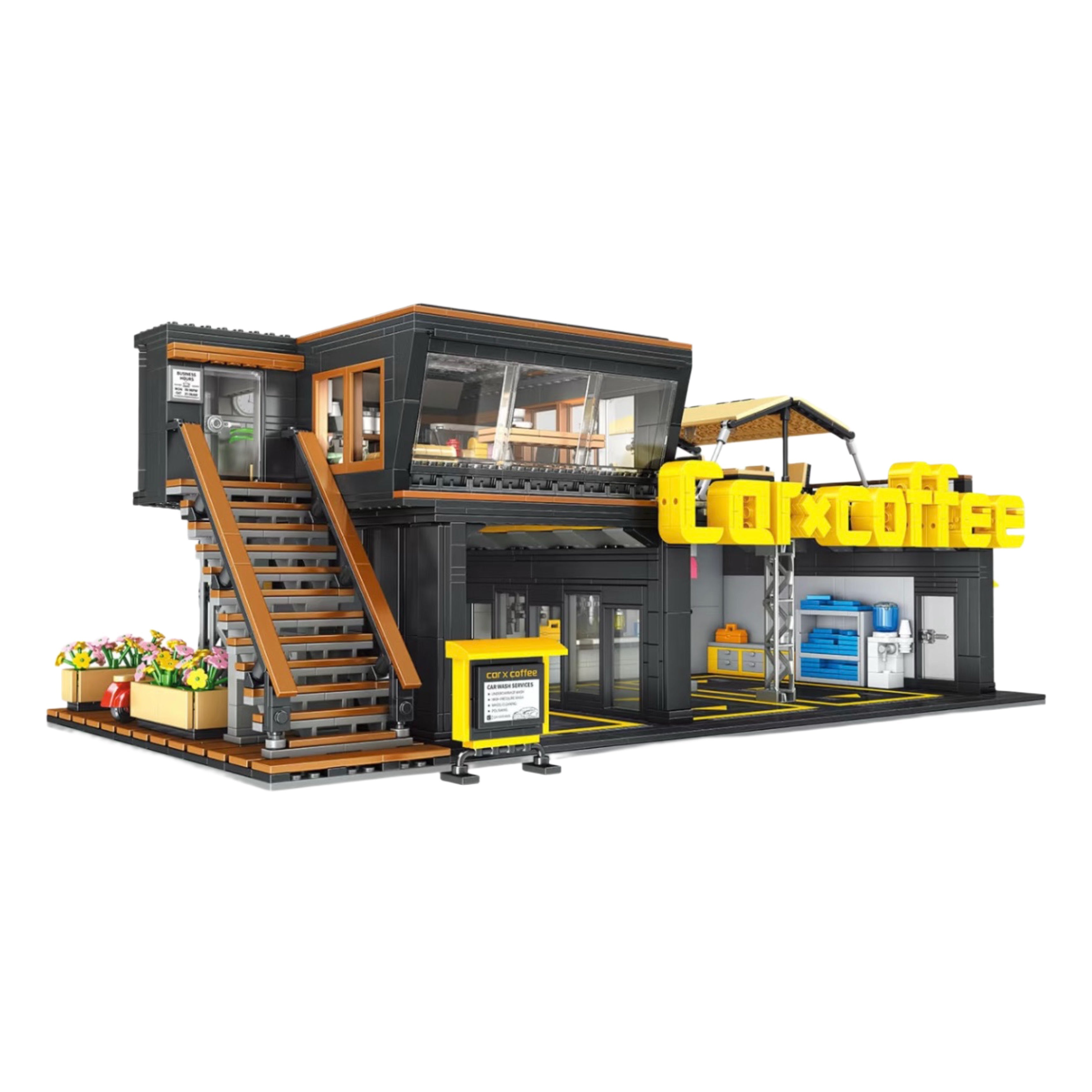 Brick MOC Coffee Car Club | 2498pcs - Brick Car Merchant