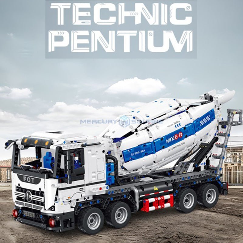 Brick MOC Concrete Mixer Truck | 2432pcs - Brick Car Merchant