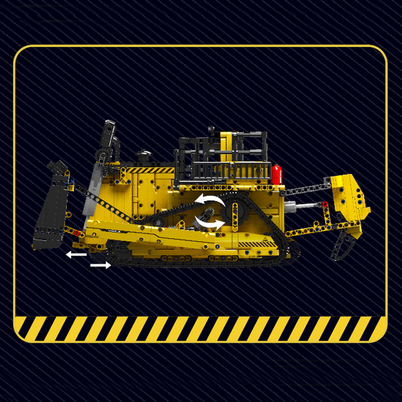 Brick MOC Construction Bulldozer Remote Control | 1507pcs - Brick Car Merchant