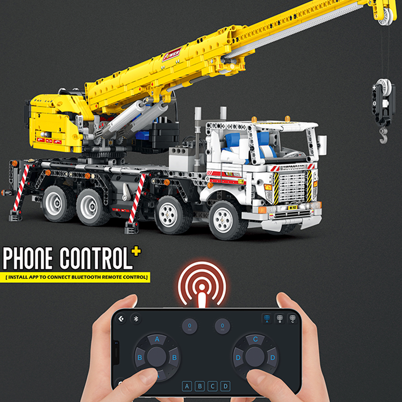 Brick MOC Crane Truck Remote Control | 2205pcs - Brick Car Merchant