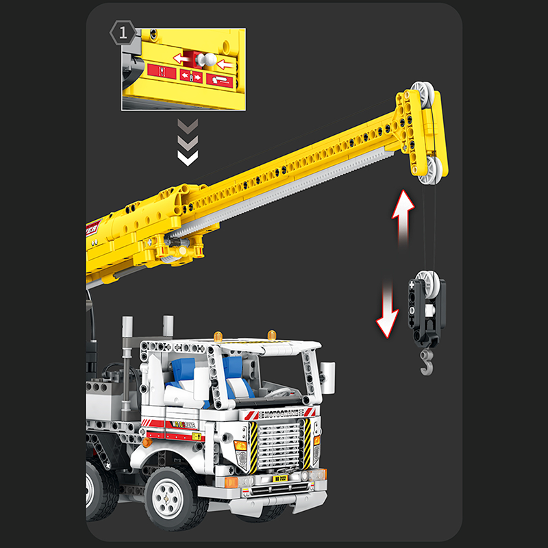 Brick MOC Crane Truck Remote Control | 2205pcs - Brick Car Merchant