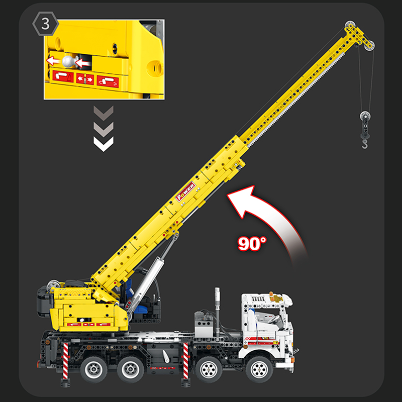 Brick MOC Crane Truck Remote Control | 2205pcs - Brick Car Merchant