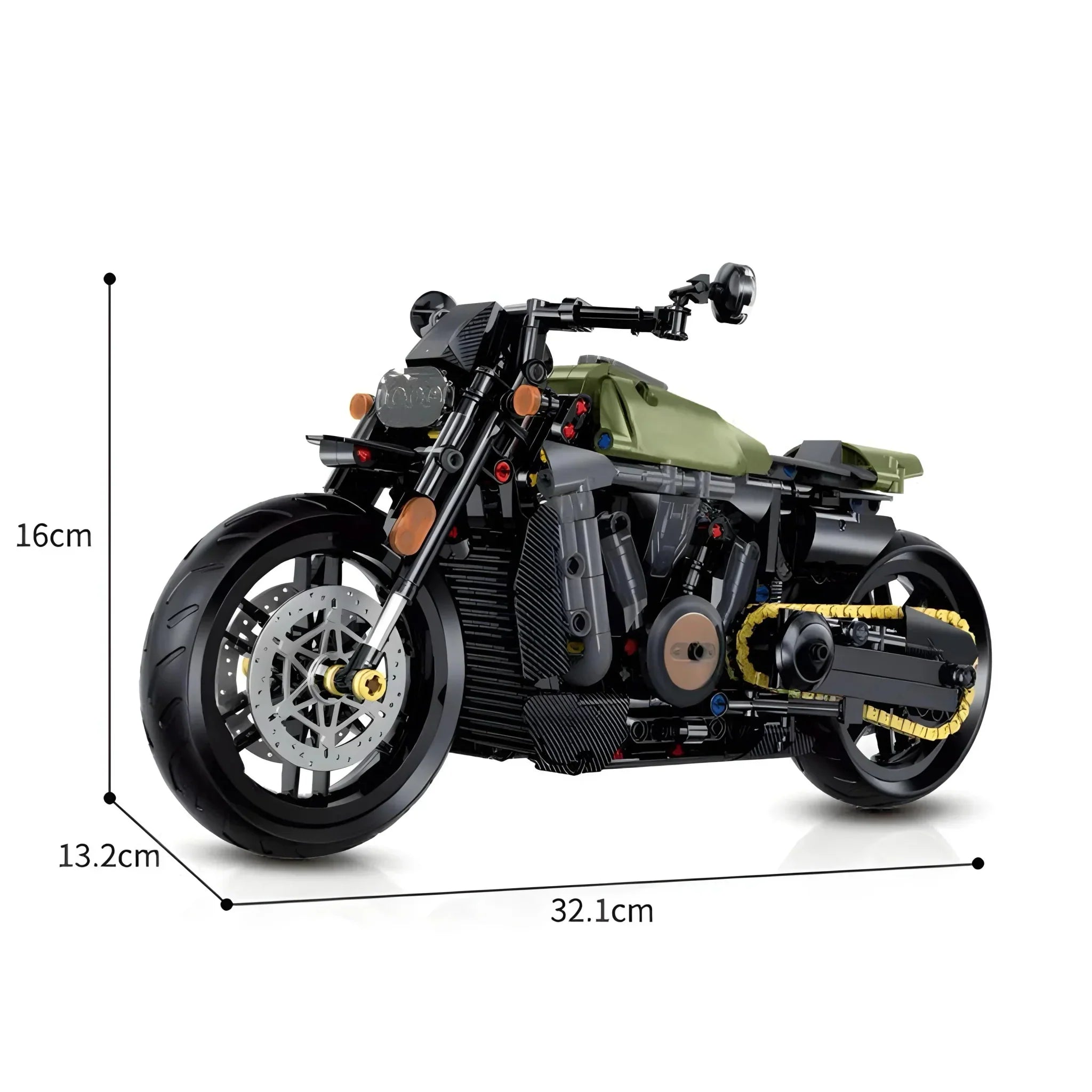 Brick MOC Custom V-Twin Chopper | 634pcs - Brick Car Merchant