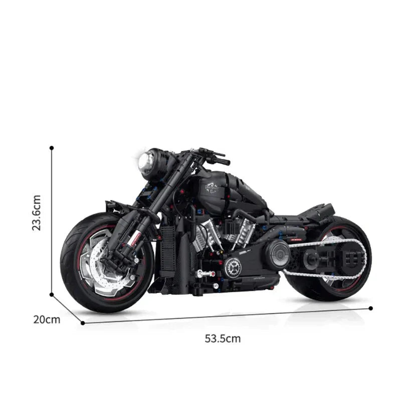 Brick MOC Custom V-Twin Muscle Cruiser | 2049pcs - Brick Car Merchant