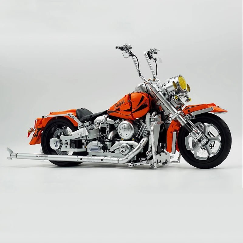 Brick MOC Custom V-Twin Street Bagger | 2392pcs - Brick Car Merchant