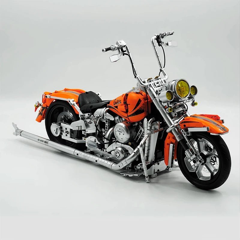 Brick MOC Custom V-Twin Street Bagger | 2392pcs - Brick Car Merchant