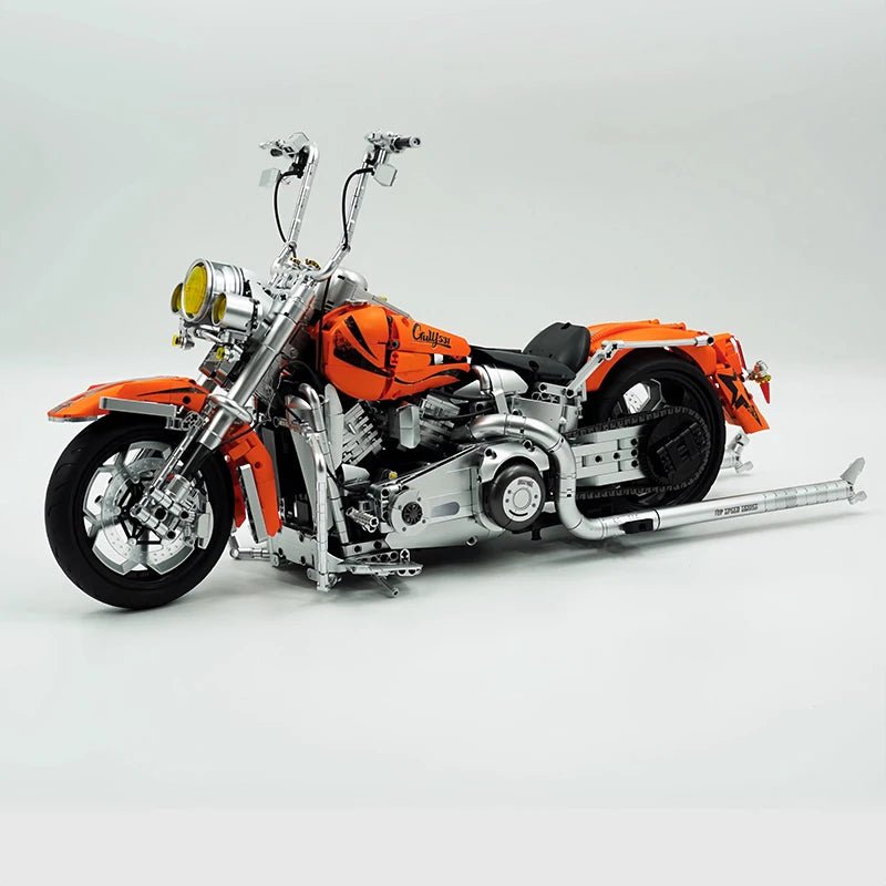 Brick MOC Custom V-Twin Street Bagger | 2392pcs - Brick Car Merchant