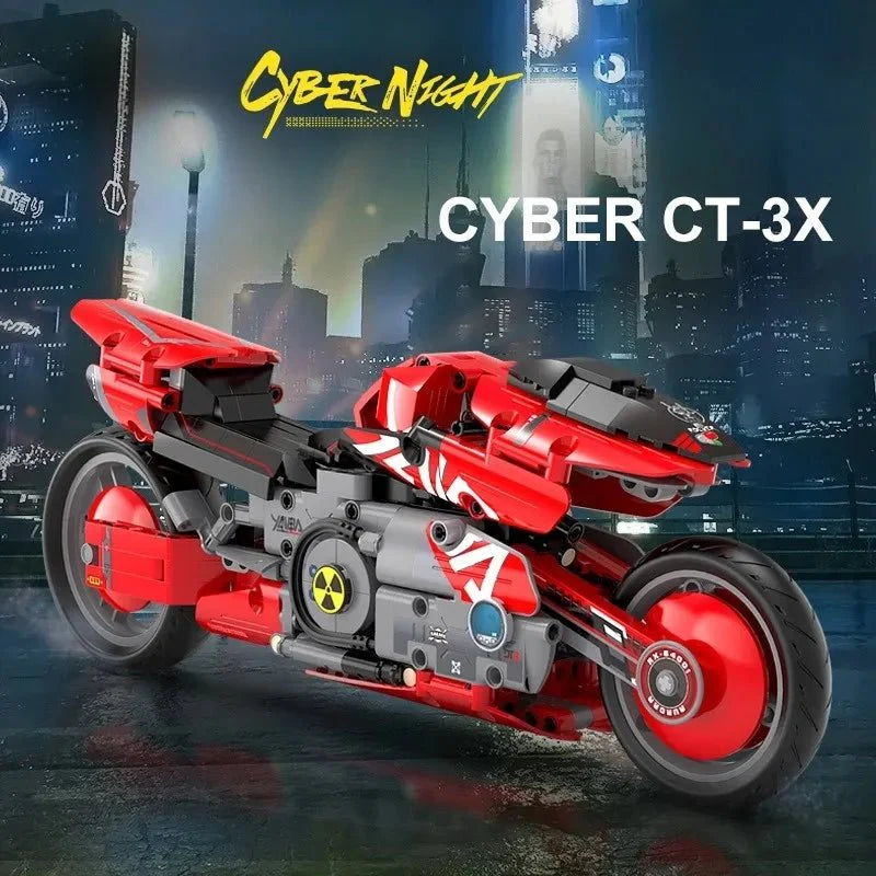 Brick MOC Cyberpunk CT-3X Street Machine | 451pcs - Brick Car Merchant