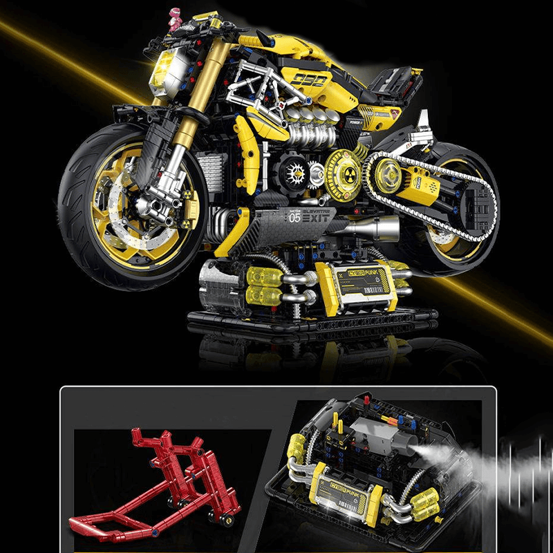 Brick MOC Cyberpunk Devil Roadster | 2751pcs - Brick Car Merchant