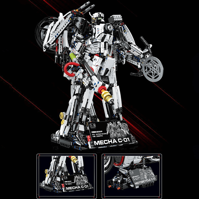 Brick MOC Cyberpunk Mecha Sport Bike | 2615pcs - Brick Car Merchant