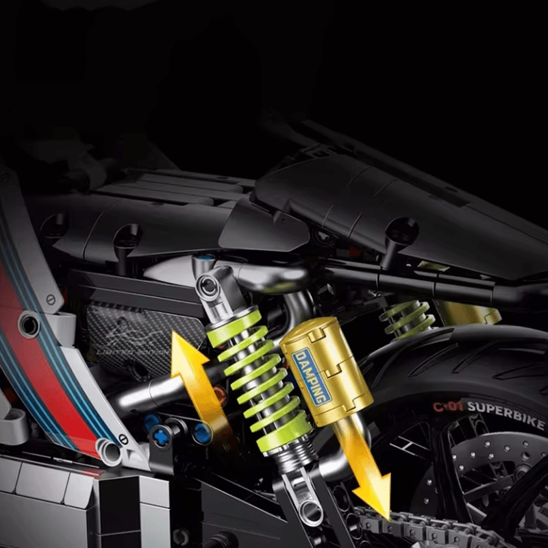 Brick MOC Cyberpunk Mecha Sport Bike | 2615pcs - Brick Car Merchant
