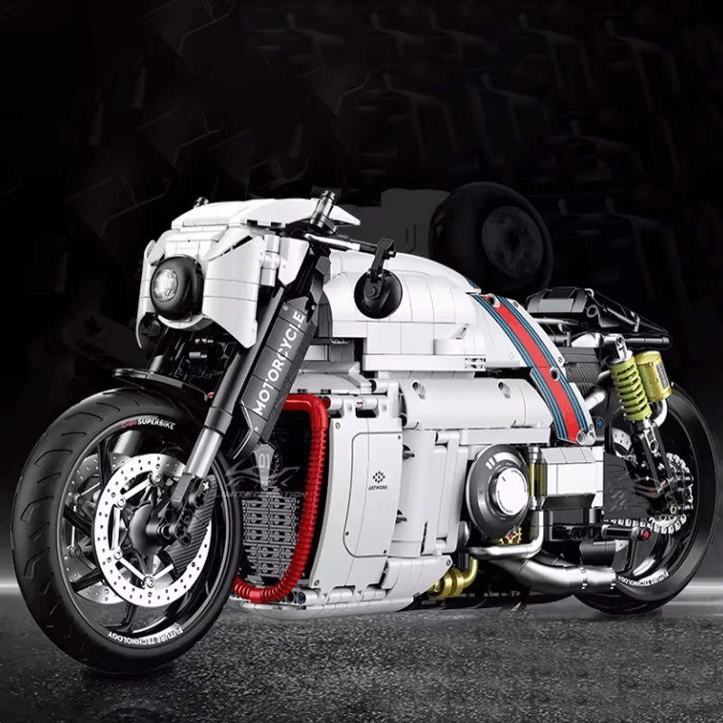 Brick MOC Cyberpunk Mecha Sport Bike | 2615pcs - Brick Car Merchant