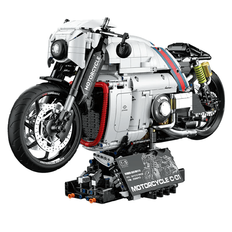 Brick MOC Cyberpunk Mecha Sport Bike | 2615pcs - Brick Car Merchant