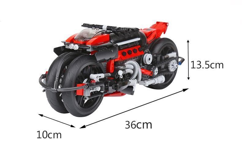 Brick MOC Cyberpunk Superbike Concept | 680pcs - Brick Car Merchant