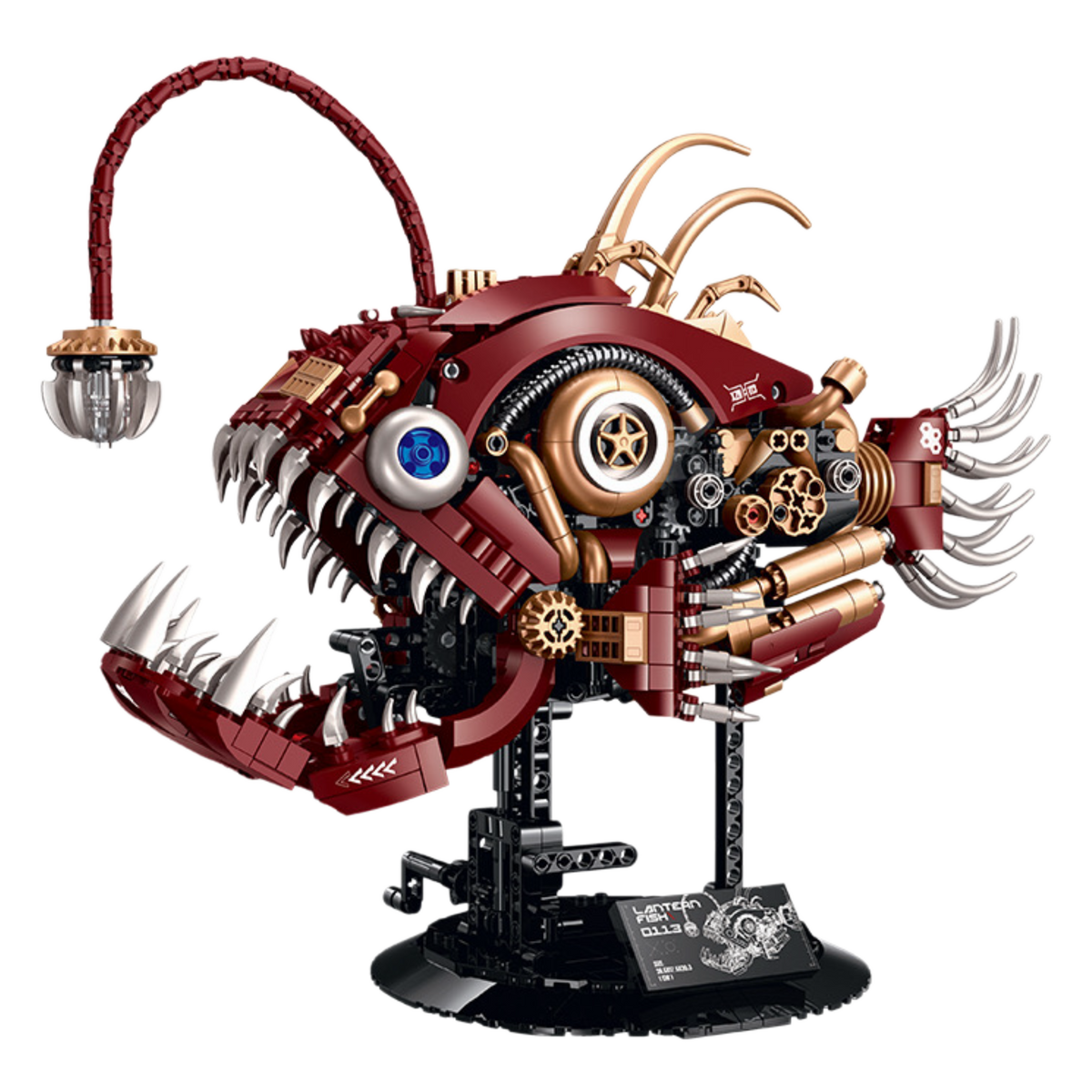 Brick MOC Abyss Lantern Mechanical Anglerfish | 1306pcs - Brick Car Merchant