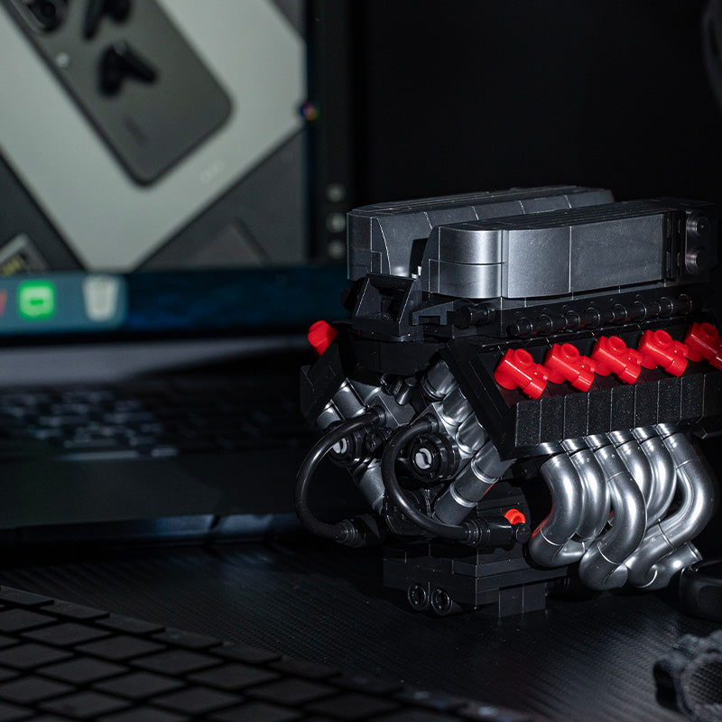 Brick MOC Audi R8 V10 Mini Engine - Brick Car Merchant