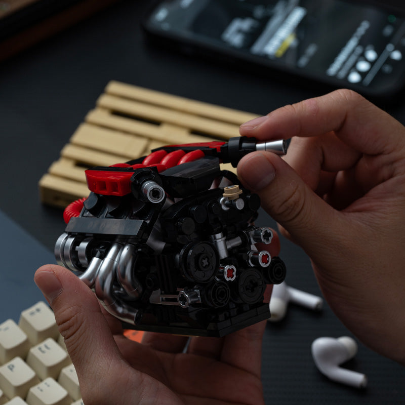 Brick MOC Nissan GT-R R35 VR38 Mini Engine - Brick Car Merchant