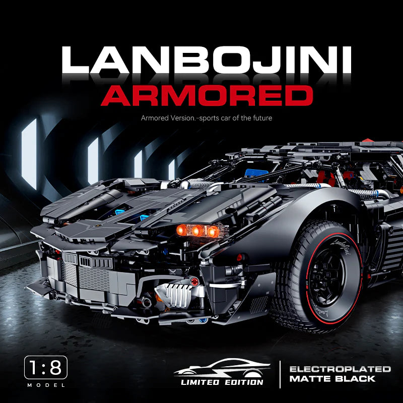 Brick MOC Dark ArmorCar | Remote Control, Electric Lift Missile System, Electric Doors, 4290 pcs - Brick Car Merchant