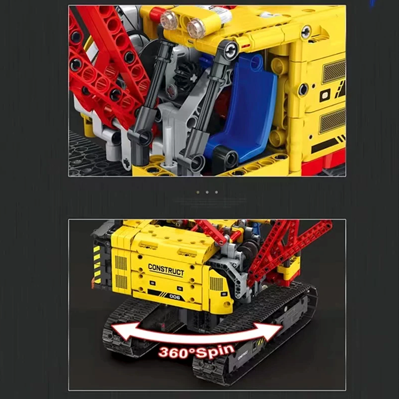 Brick MOC Dragline Excavator Remote Control | 1321pcs - Brick Car Merchant