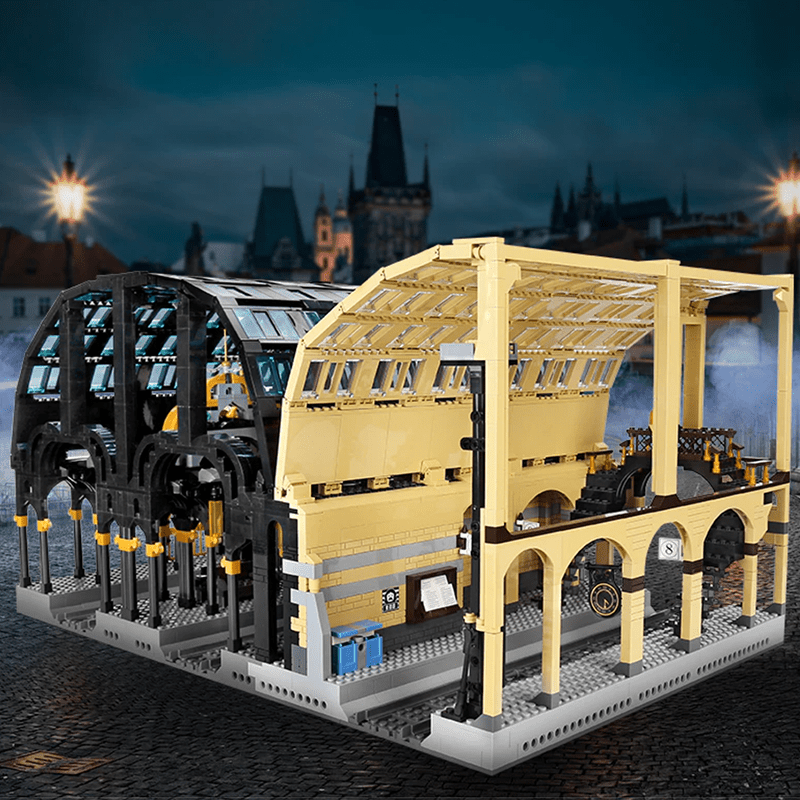 Brick MOC Dual Train Station | 3317pcs - Brick Car Merchant
