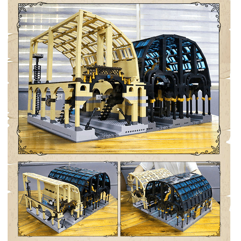 Brick MOC Dual Train Station | 3317pcs - Brick Car Merchant