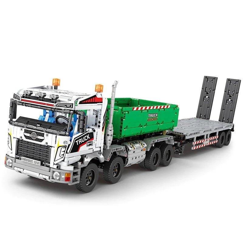 Brick MOC Dump Truck with Trailer | 2950pcs - Brick Car Merchant