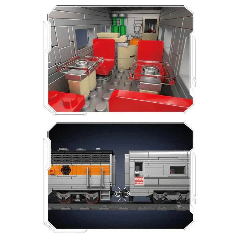 Brick MOC EMD F7 Locomotive | 1540pcs - Brick Car Merchant